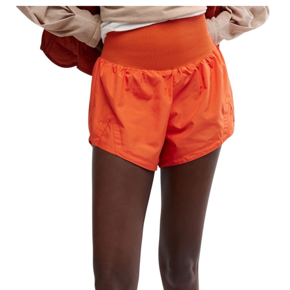 Free People FP Movement Carpe Diem Orange Shorts - Picture 5 of 12